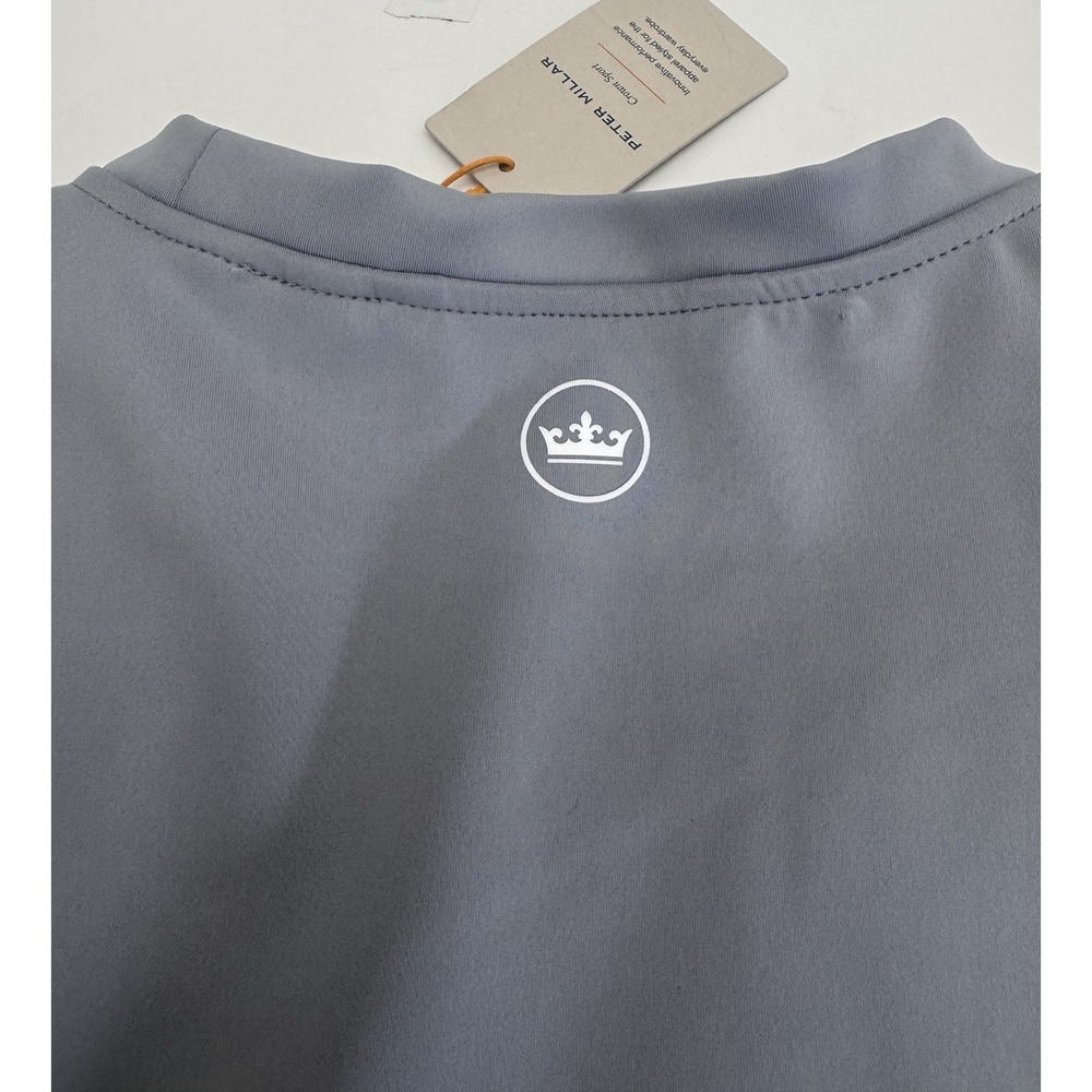 NWT Peter Millar Bond Elite Crewneck Golf Pullover Gale Gray Men's XL - Picture 13 of 13